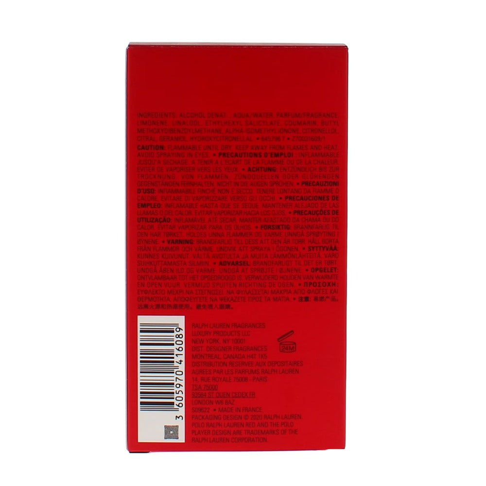 Polo Red Eau de Toilette for Men 6.7oz 200ml by Ralph Lauren